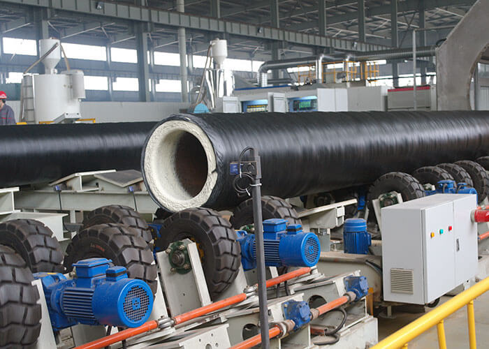 'polyurethane sprayed polyethylene winding' pre-insulated pipe for underground